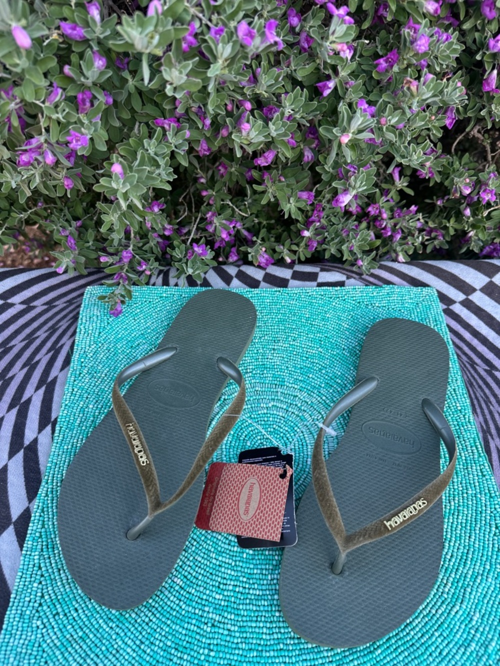 Havaianas Olive Green flip flops size 11/12-brand new, never used